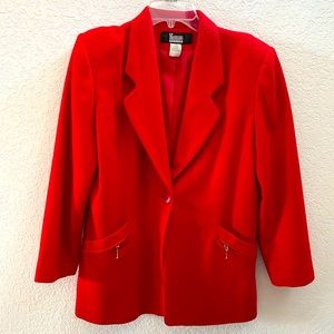 Vintage Modiano petite‎ red blazer.